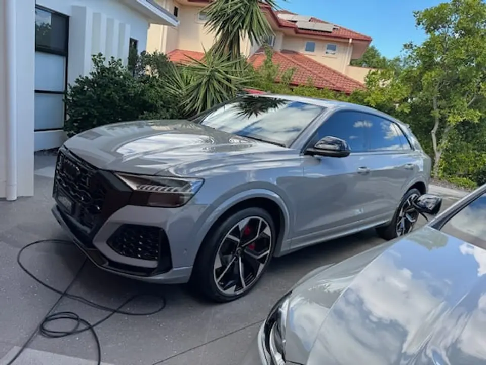 Grey Audi RS Q8 photographed after coating